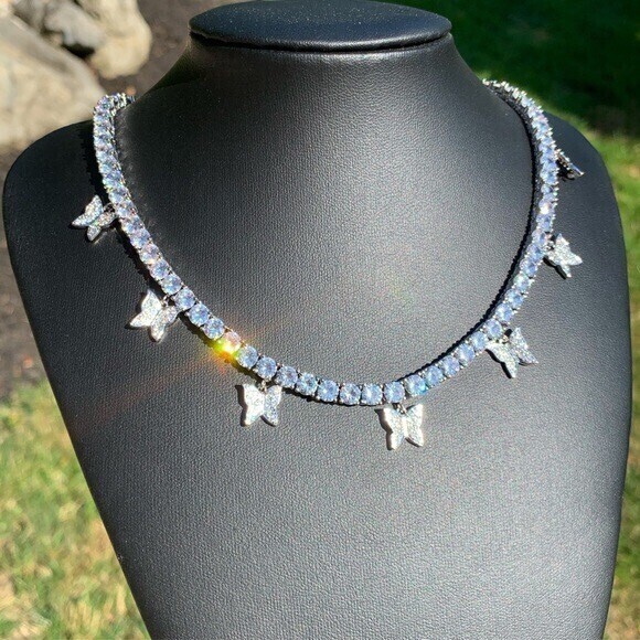 Tennis Butterfly Necklace