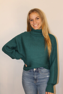Teal Batwing Sweater