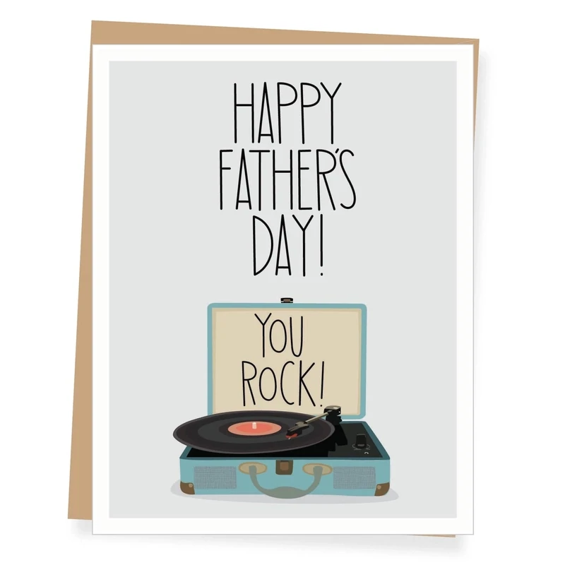 You Rock Vinyl Record Father&#39;s Day Card