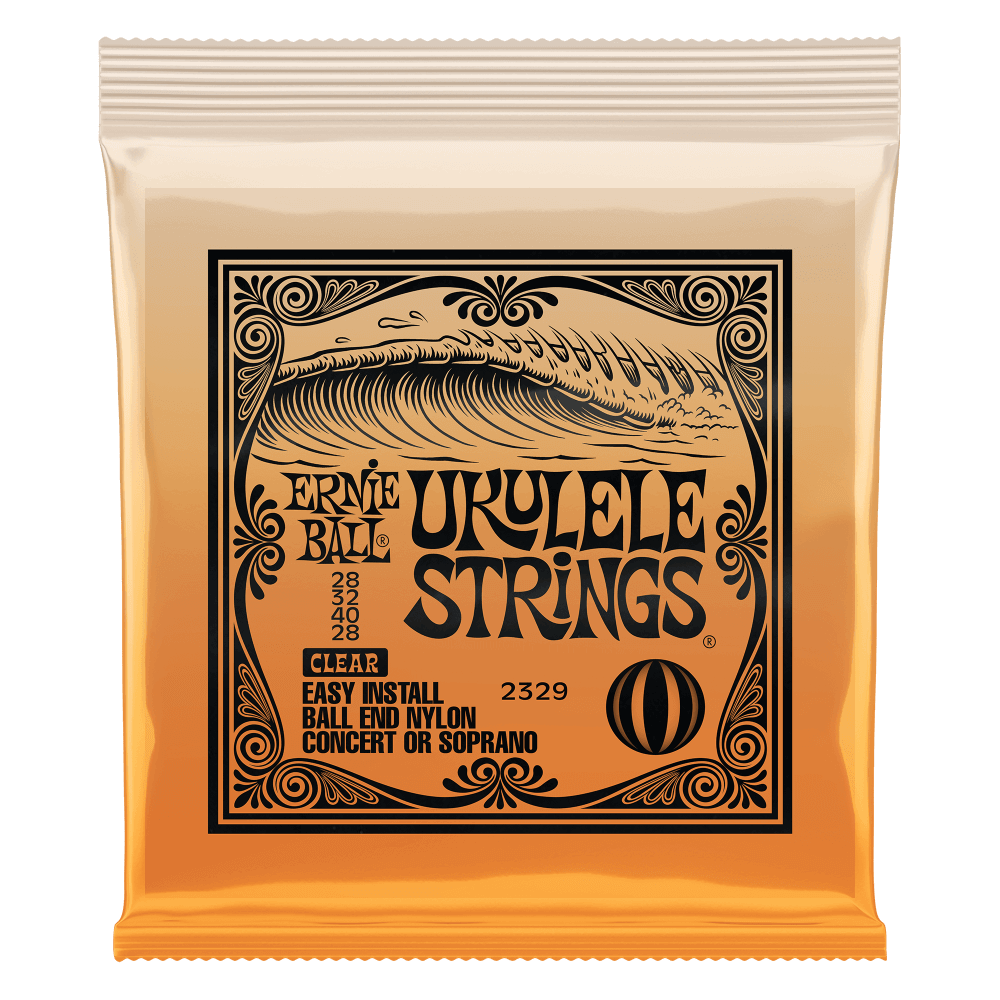 Ernie Ball Clear Soprano Ukes/Concert Ukes Nylon Ball End Ukulele Strings 2329