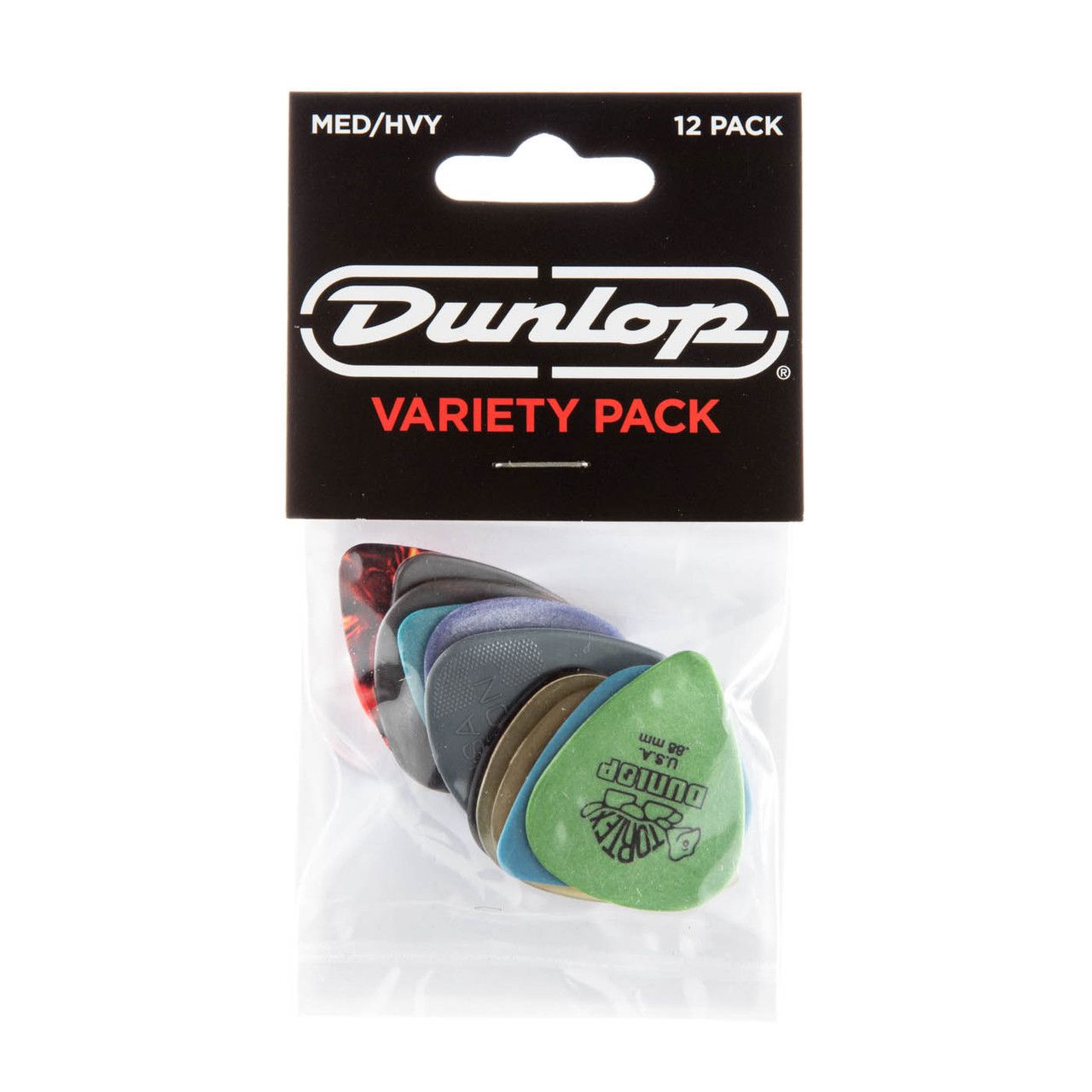 Dunlop PVP102 Pick Variety Pack - Medium/Heavy 12/Pack