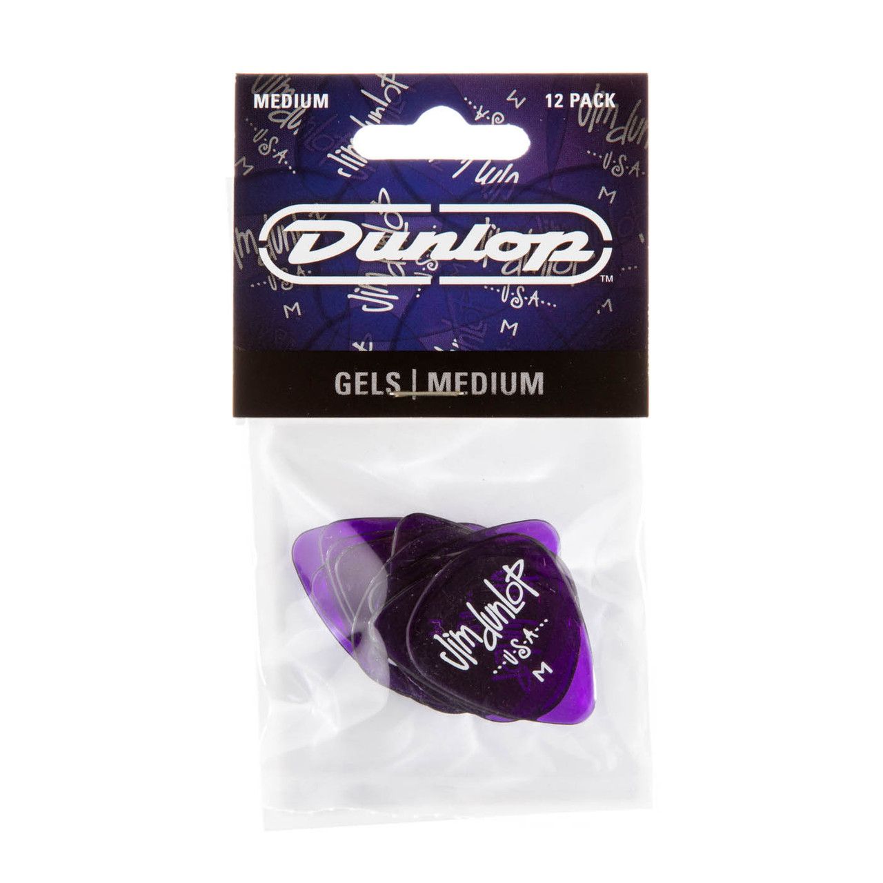 Dunlop Gels Purple Medium Picks 486PMD