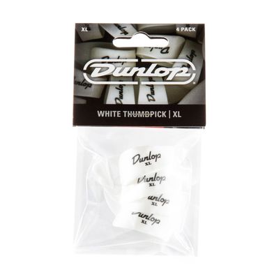 Dunlop White Plastic Extra Large Thumb Picks 4/Pk - 9004P