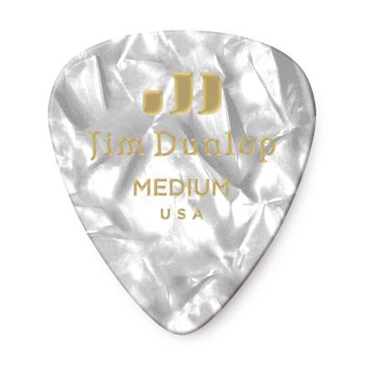 Genuine Celluloid White Pearl Medium CL-12/PLYPK