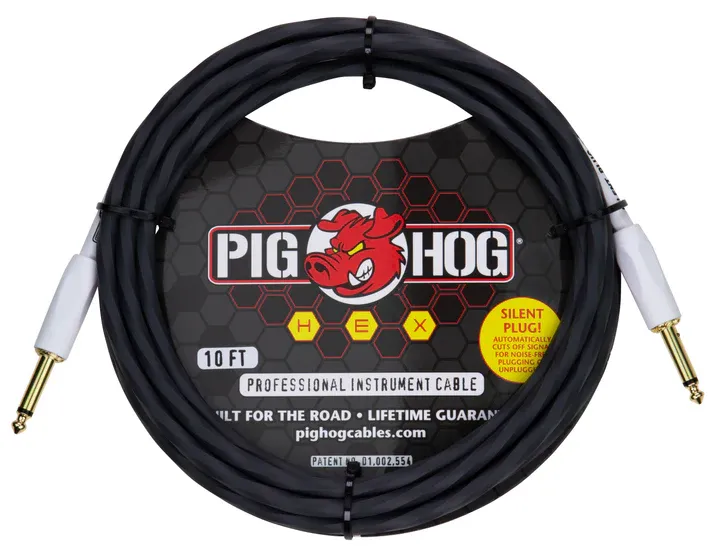 Pig Hog &quot;Hex Series&quot; Silent 10ft Cable - PHSH10GR