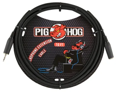 Pig Hog 10ft Headphone Extension Black - PHX35-10BK