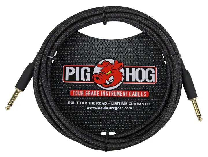 Pig Hog &quot;Black Woven&quot; 10ft Cable - PCH10BK
