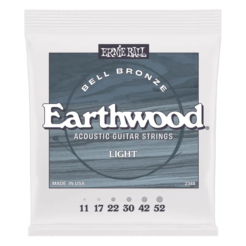 Ernie Ball 2348 Earthwood Bell Bronze Light Acoustic Guitar Strings 11-52