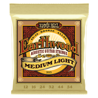 Ernie Ball 2003 Earthwood 80/20 Medium Light Acoustic Guitar Strings