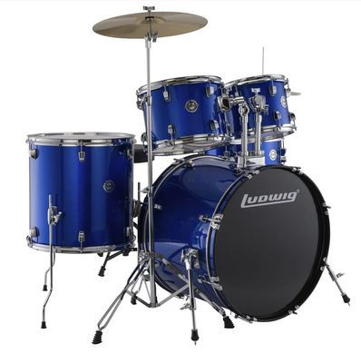 Ludwig Accent Drive 5pc Blue Foil Outfit Drumset