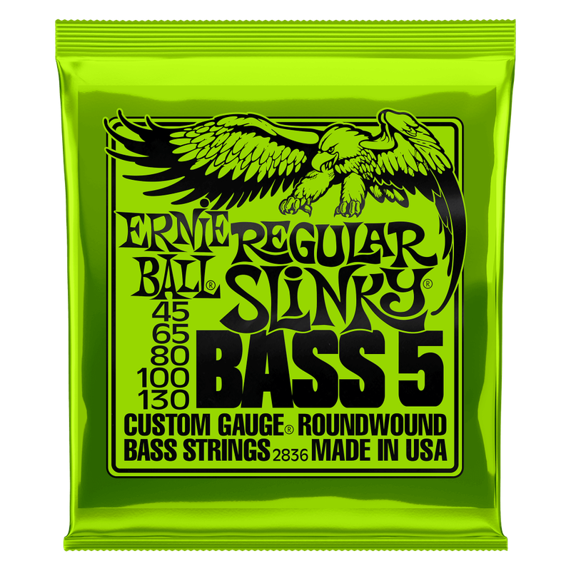 Ernie Ball 2836 Regular Slinky 5-String Bass Strings 45-130