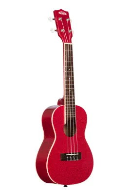 Kala Ritzy Red Sparkle Concert Ukulele   KA-SPRK-RED