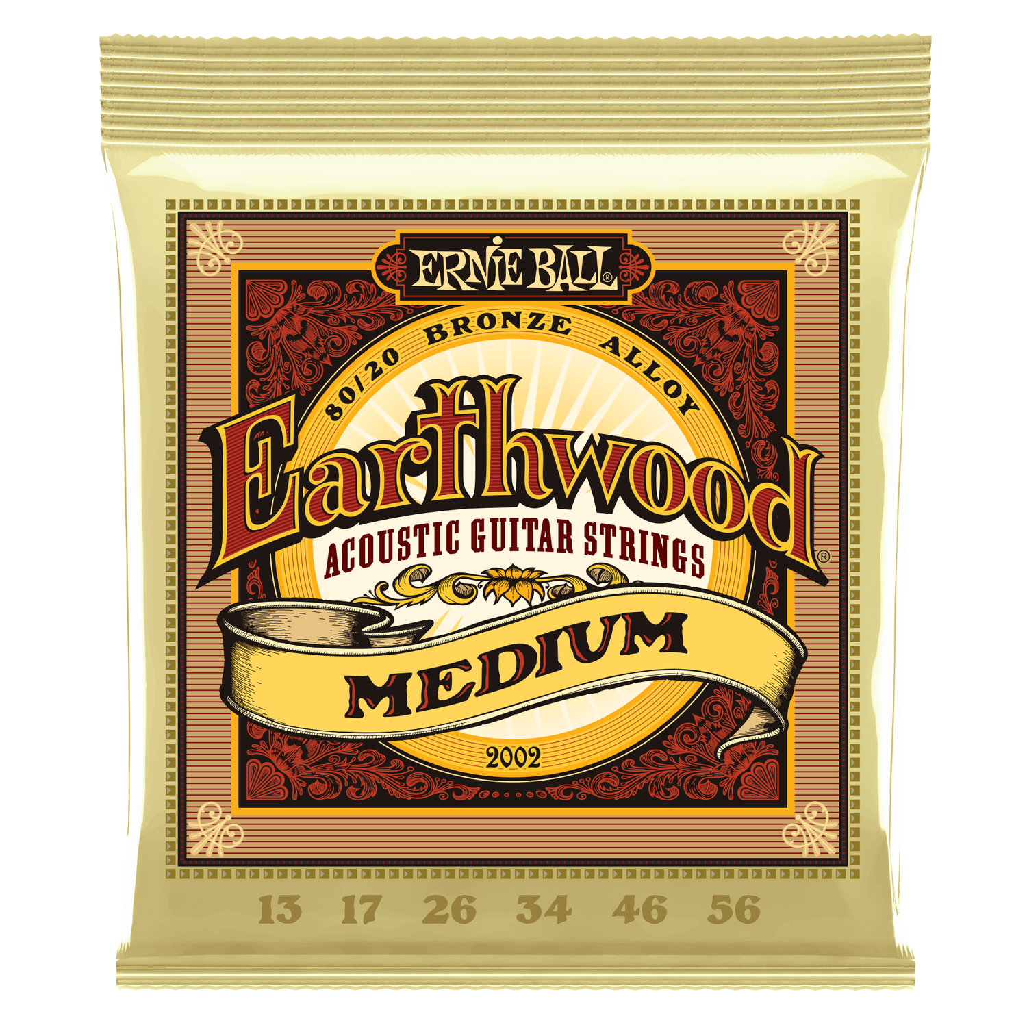 Ernie Ball 2002 Earthwood 80/20 Medium Acoustic Guitar Strings