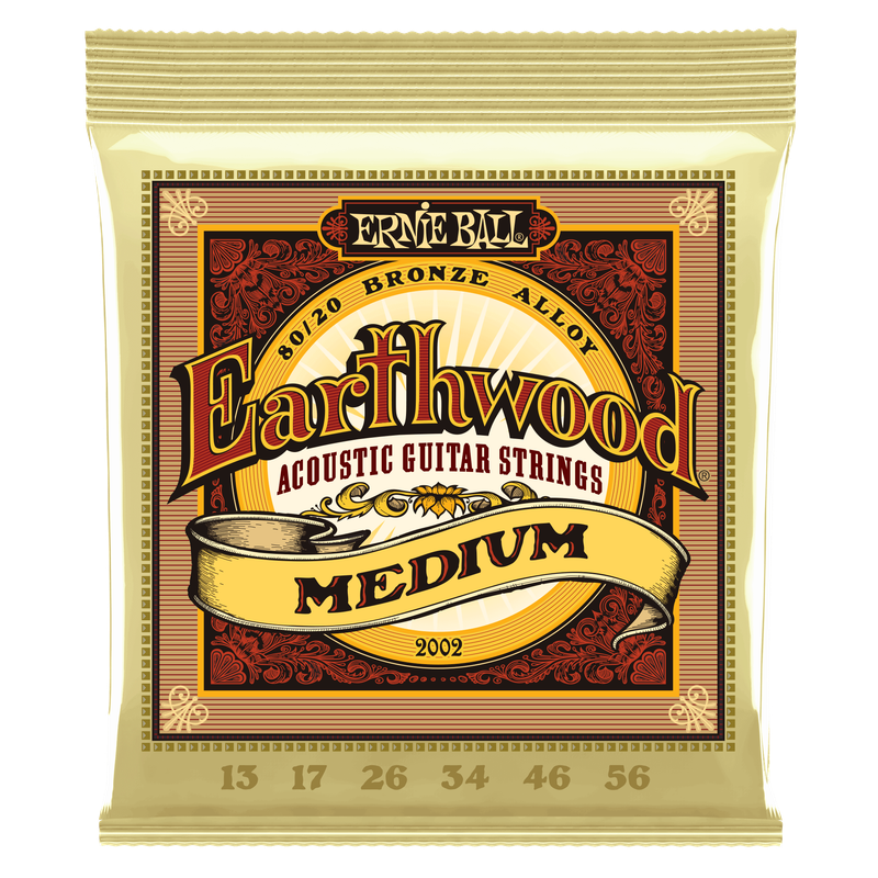 Ernie Ball 2002 Earthwood 80/20 Medium Acoustic Guitar Strings