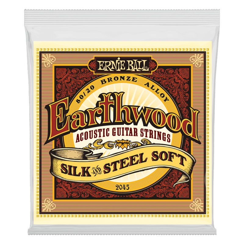 Ernie Ball 2045 Earthwood Silk &amp; Steel Acoustic Guitar Strings Soft 11-52