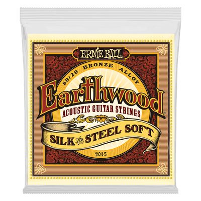 Ernie Ball 2045 Earthwood Silk &amp; Steel Acoustic Guitar Strings Soft 11-52
