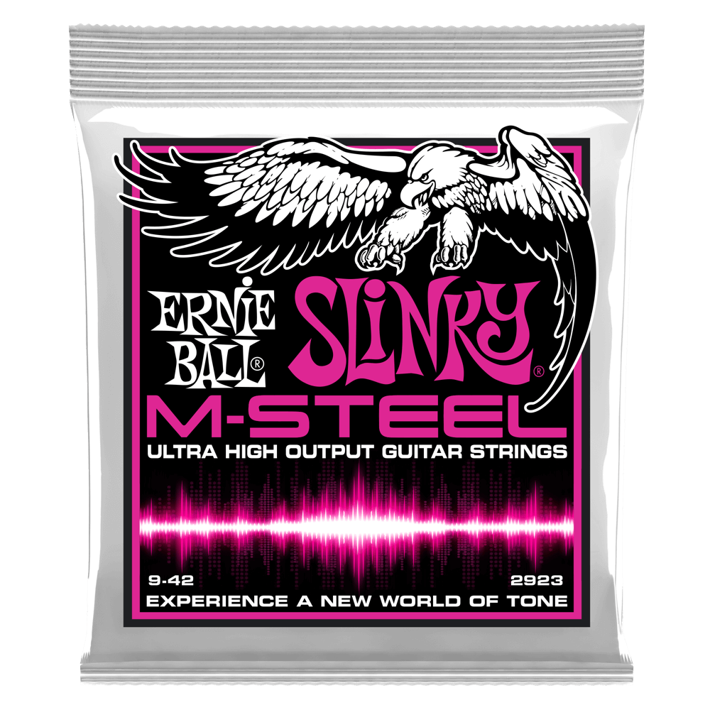 Ernie Ball M-Steel Super Slinky Electric Guitar Strings 2923