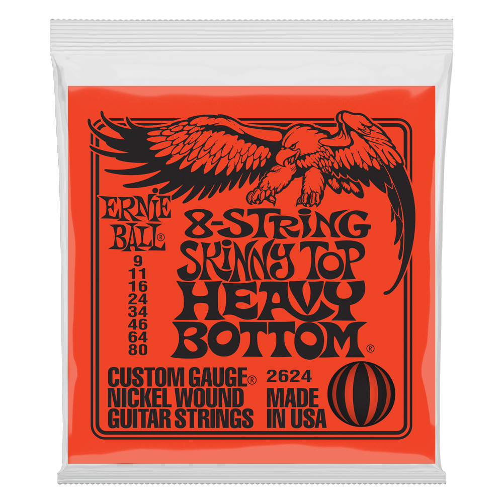 Ernie Ball 2624 8-string Skinny Top Heavy Bottom Electric Guitar Strings
