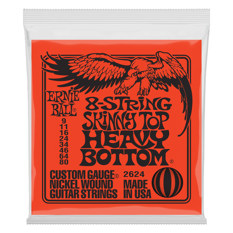 Ernie Ball 2624 8-string Skinny Top Heavy Bottom Electric Guitar Strings
