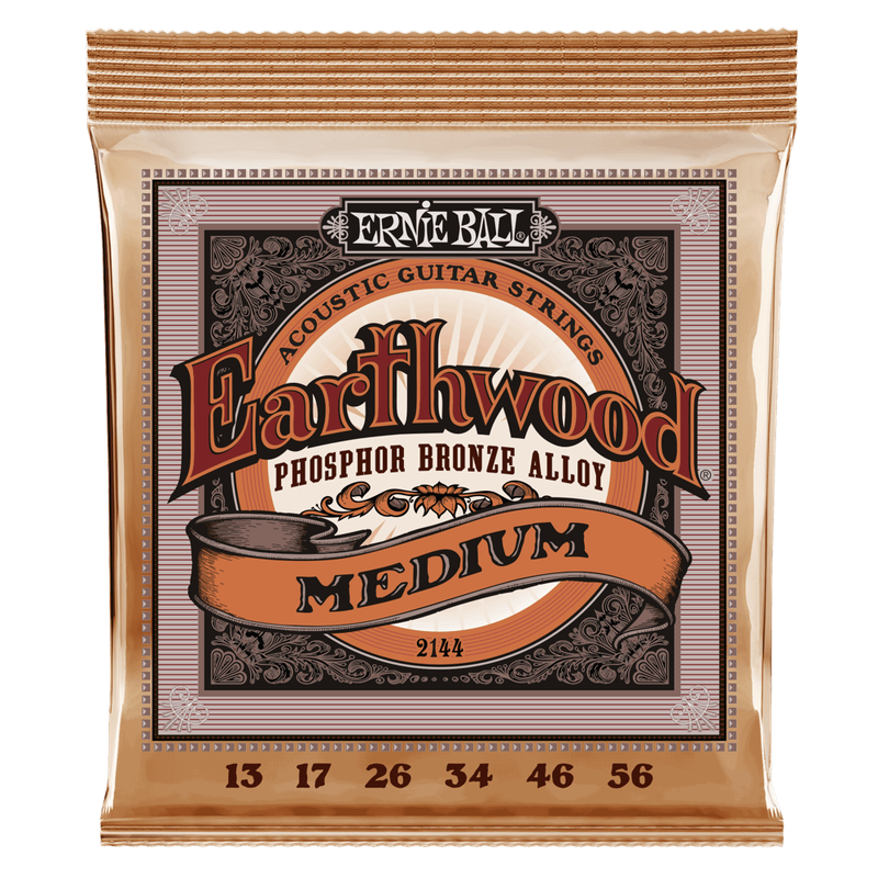 Ernie Ball 2144 Earthwood Phosphor Bronze Medium Acoustic Guitar Strings