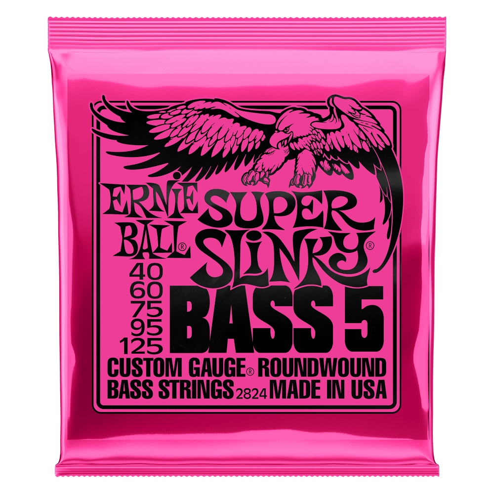 Ernie Ball 2824 Super Slinky 5-String Bass Strings 40-125