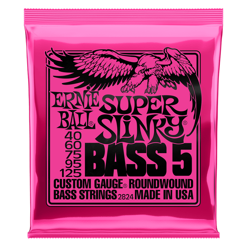 Ernie Ball 2824 Super Slinky 5-String Bass Strings 40-125