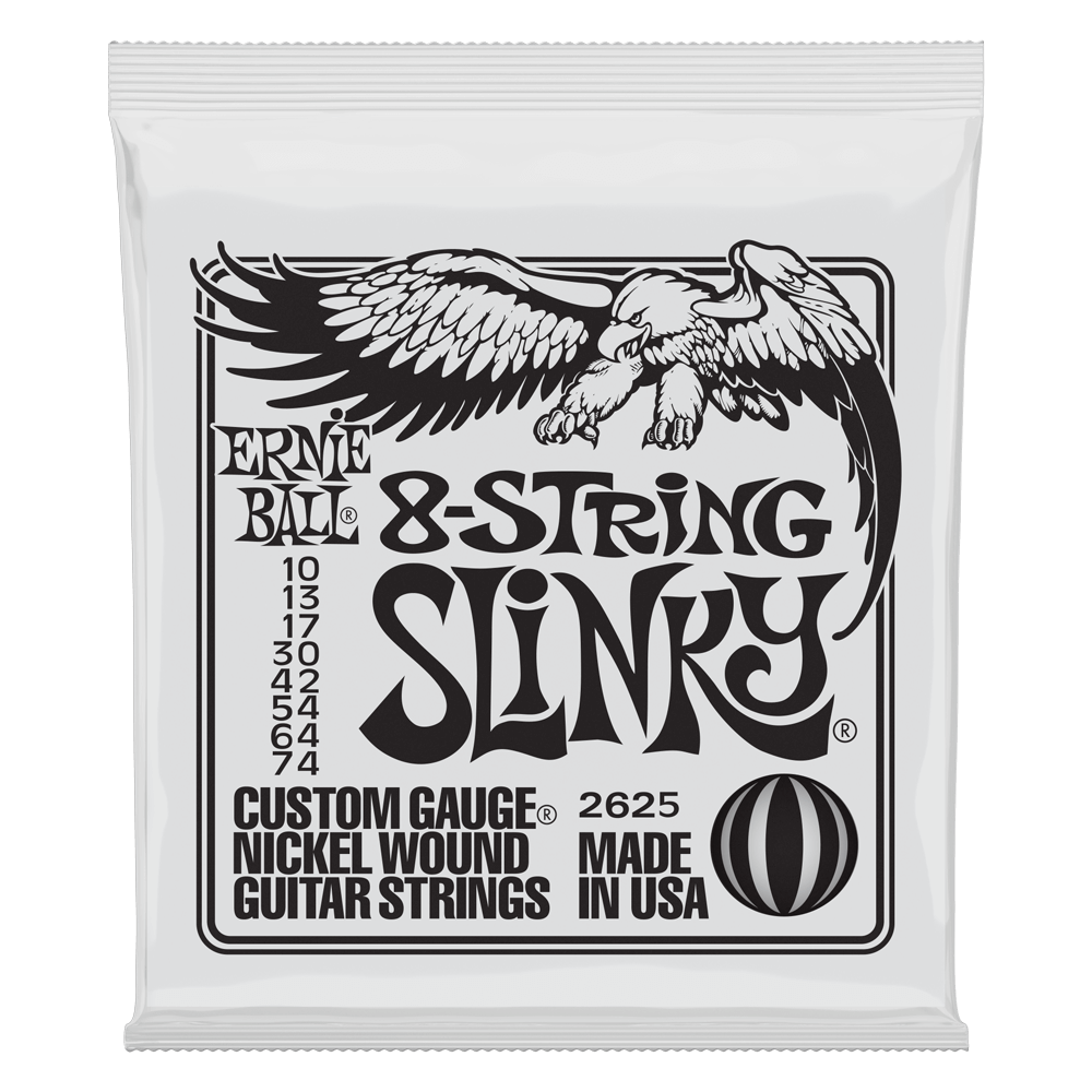 Ernie Ball 2625 8-String Slinky Electric Guitar Strings 10-74