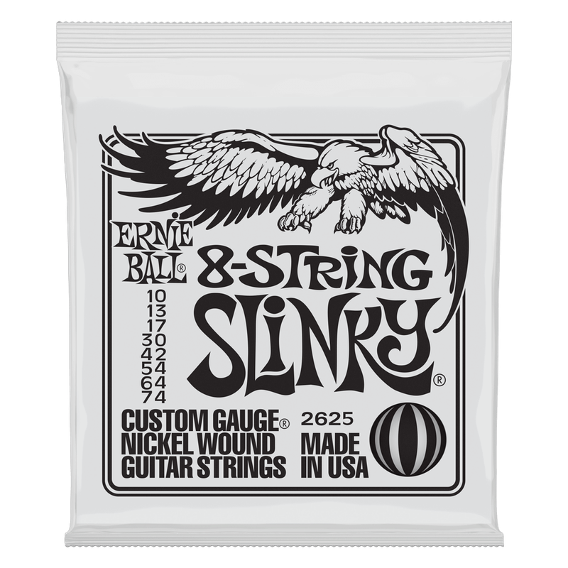 Ernie Ball 2625 8-String Slinky Electric Guitar Strings 10-74