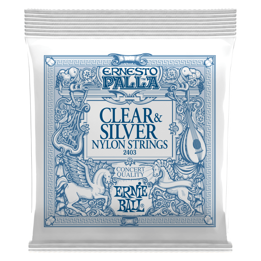 Ernie Ball 2403 Ernesto Palla Clear/Silver Nylon Ball-End