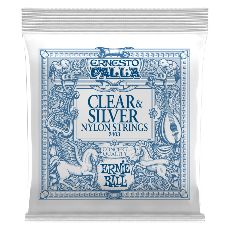 Ernie Ball 2403 Ernesto Palla Clear/Silver Nylon Ball-End