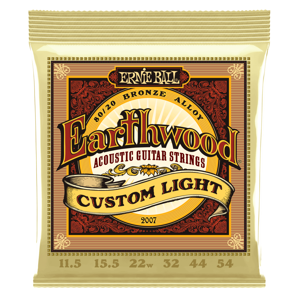Ernie Ball 2007 Earthwood 80/20 Custom Light Acoustic Guitar Strings