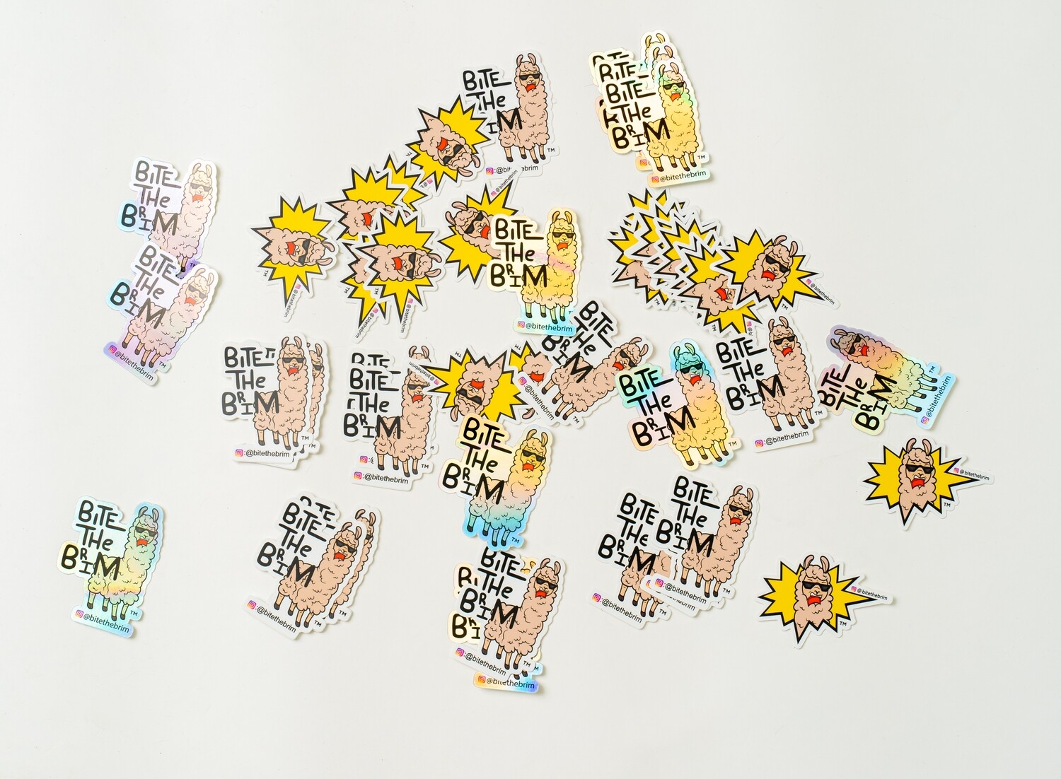 Holographic BiteTheBrim Stickers