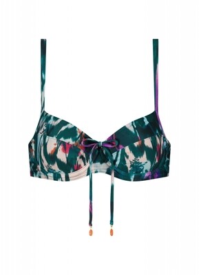 Cyell 310199 Ikat Teal Bikinitop