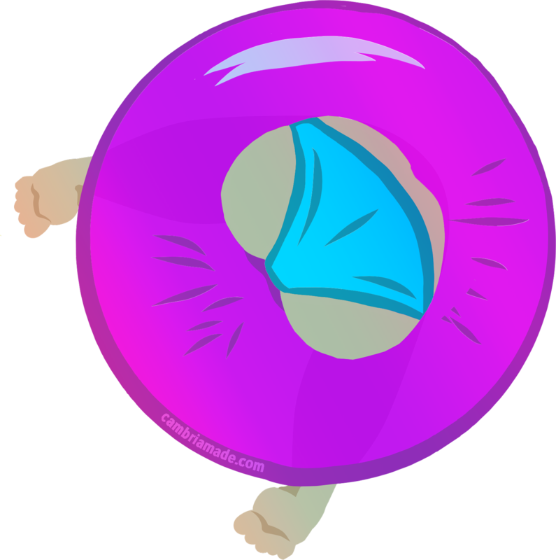 Floaty Butt Holo Sticker