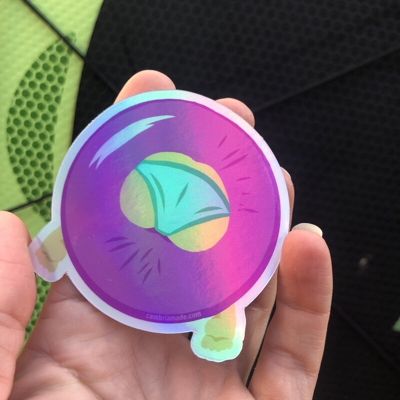 Floaty Butt Holo Sticker
