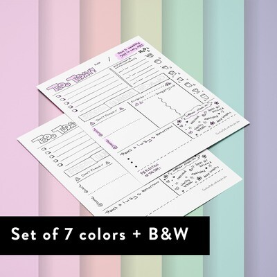 Rainbow Planner Pages