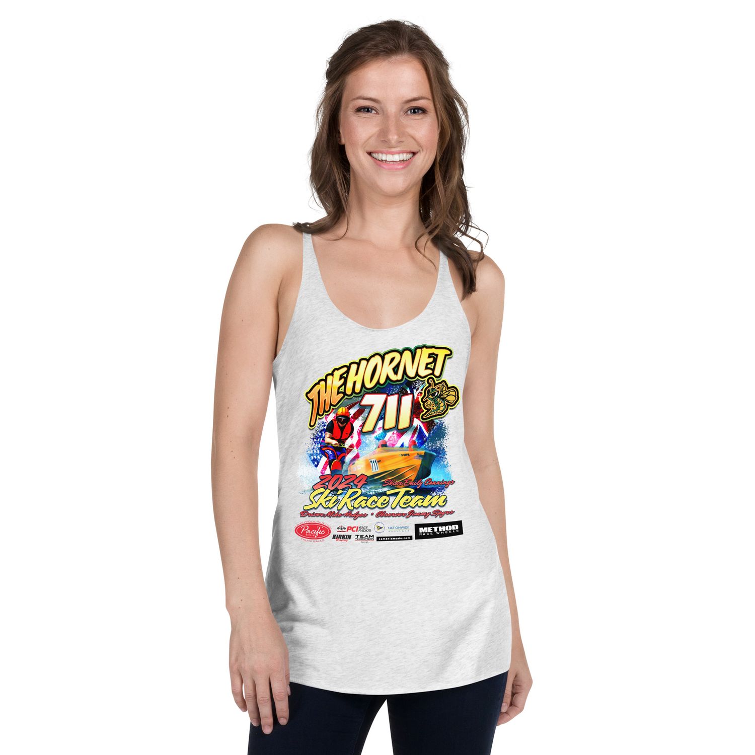 75th Catalina Ski Race - 711 Hornet Team Women&#39;s Tank (White or Sky Blue)