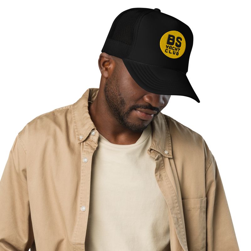 BS Yacht Club Black Puffy Trucker