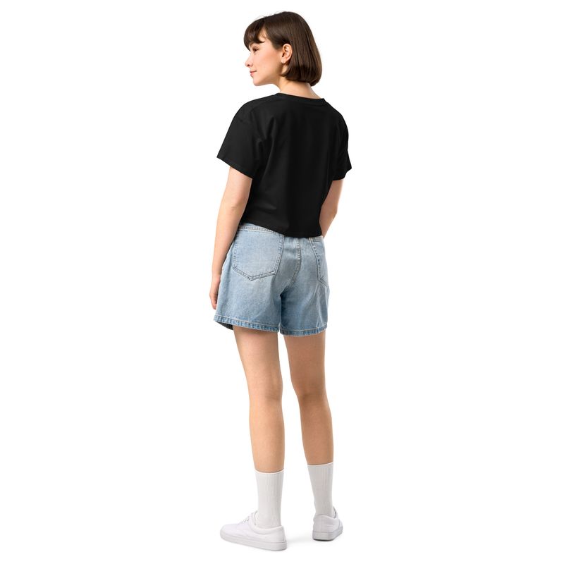 75th Catalina Ski Race - 711 Hornet Team Women's Crop (Black)