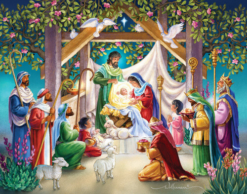 Advent calendar magi at the manger bb744