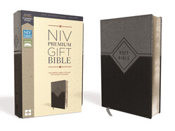 Bible: NIV Premium Gift Bible - Leathersoft Black/Gray