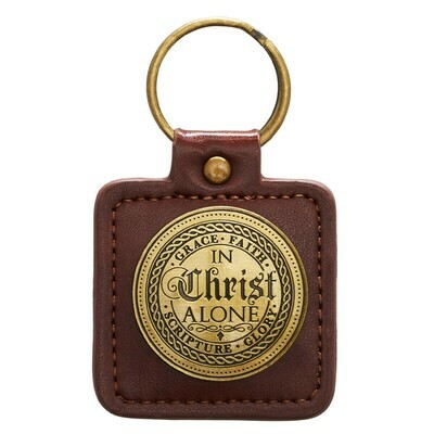 In Christ Alone - Ephesians 2:8 Keyring in Tin
