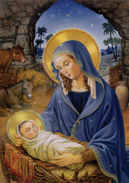 Mary With Child Advent Calendar BB824