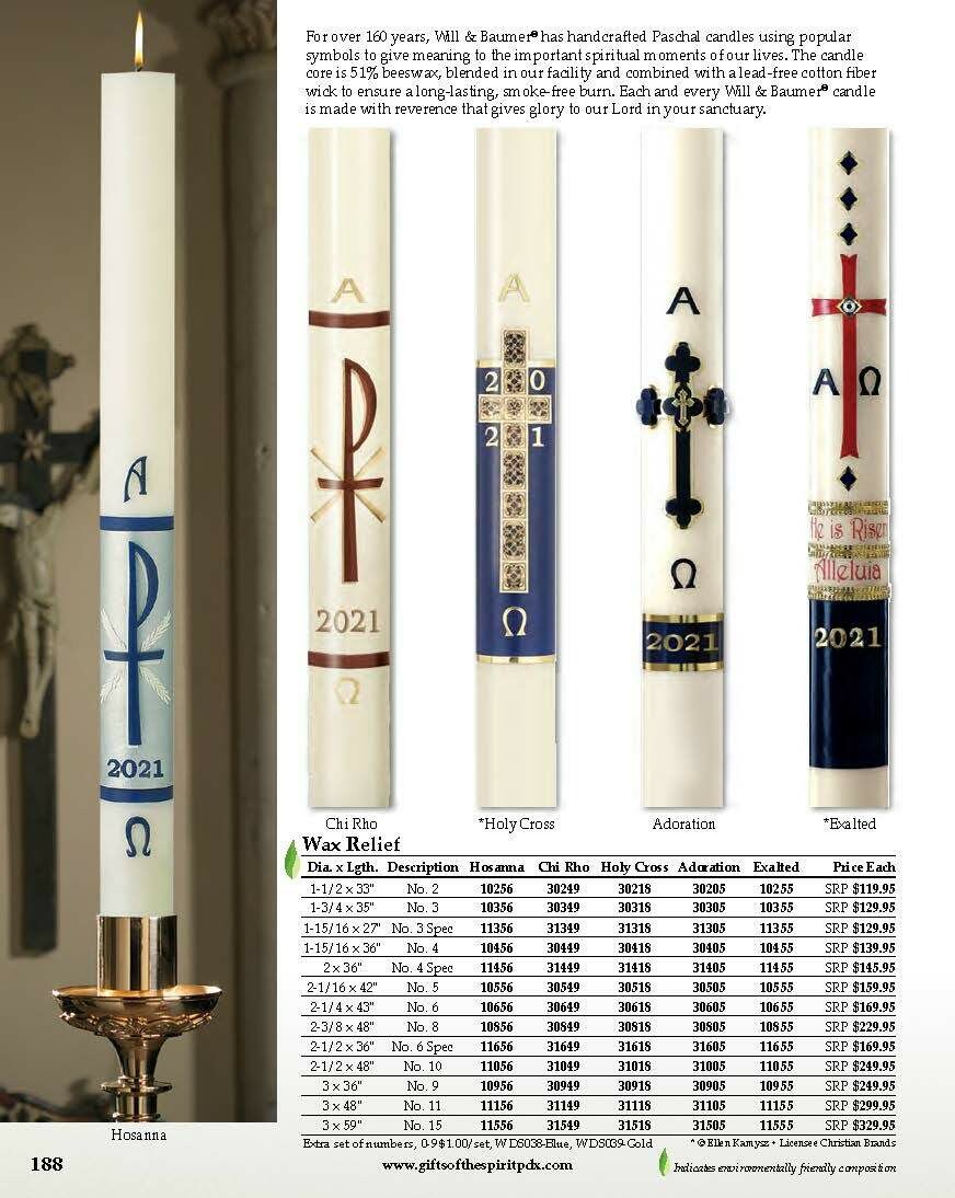 Paschal Candle by Will & Baumer