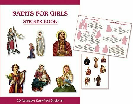 Aquinas Kids Saints for Girls Sticker Book NC645
