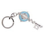 St. Benedict Enameled Silver Key Chain