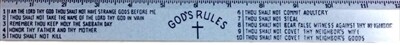 12” Ruler Gods Rules