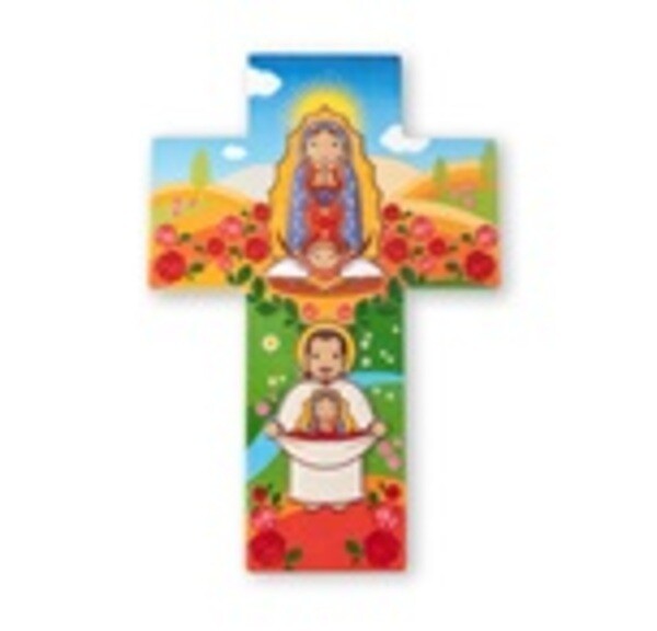 Resin Wall Cross Our Lady of Guadalupe Little Drops 1210-217