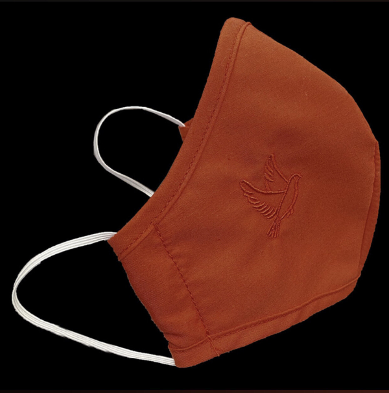 Red Mask With Red Dove Embroidery (Adult Size)
