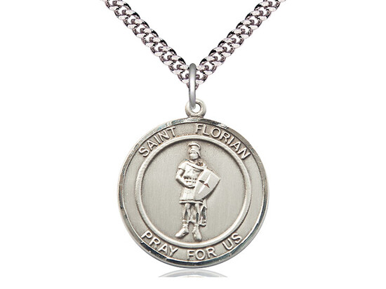 St Florian Firefighter Sterling Silver Medal